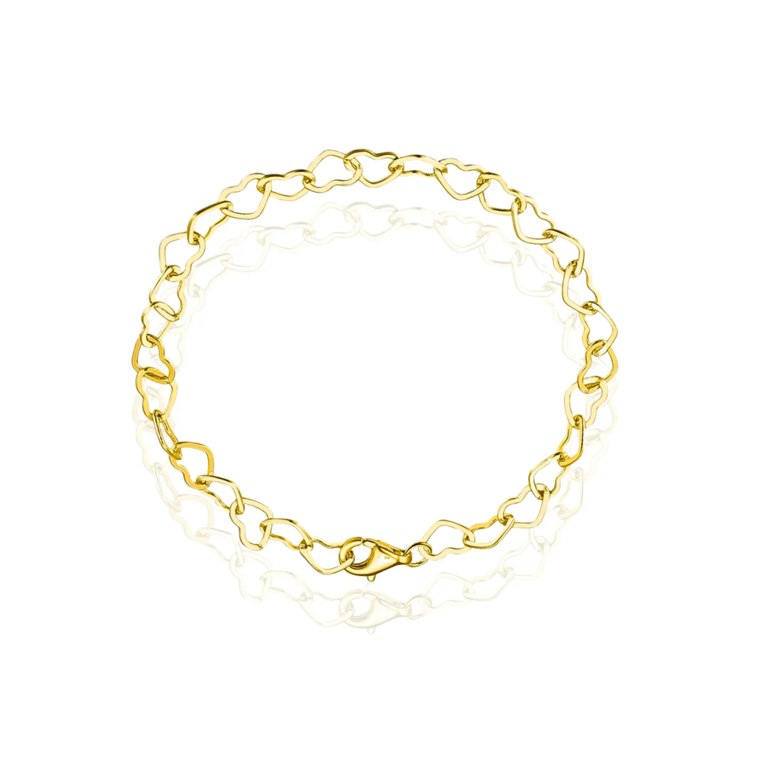 Joyful Hearts Anklet in Gold and Silver