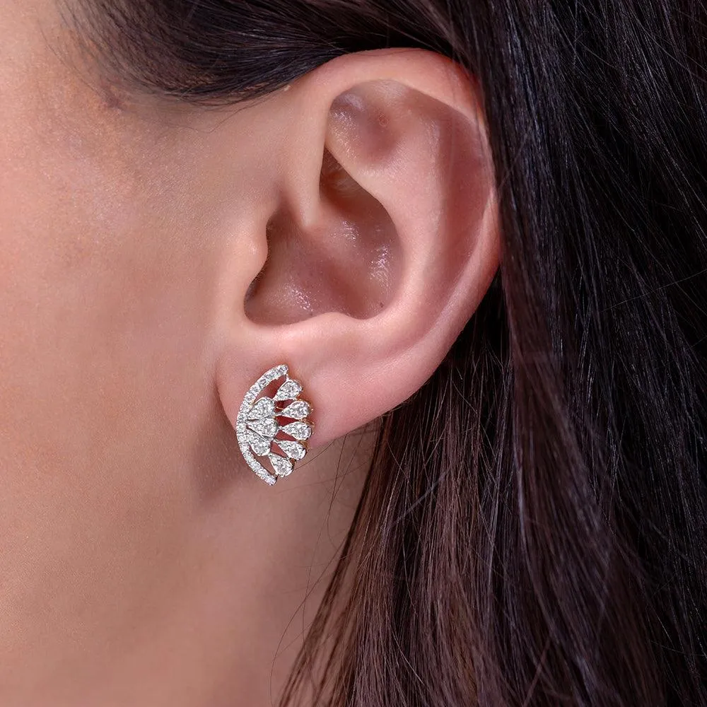 Juviya Designer Silver Stud | White Gold