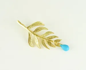 Kiki Brooch with Turquoise