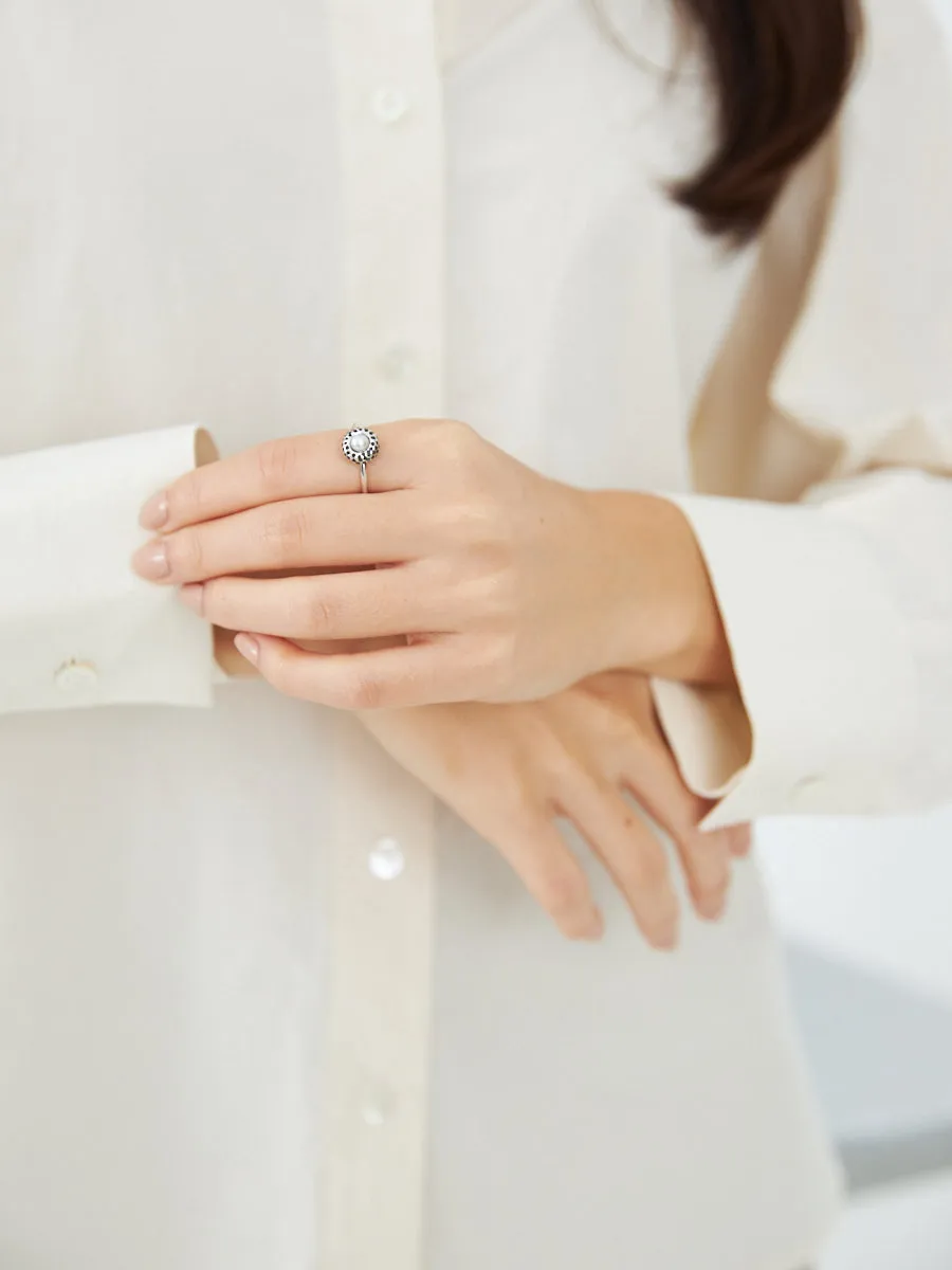 Kina Stackable Ring - Pearl