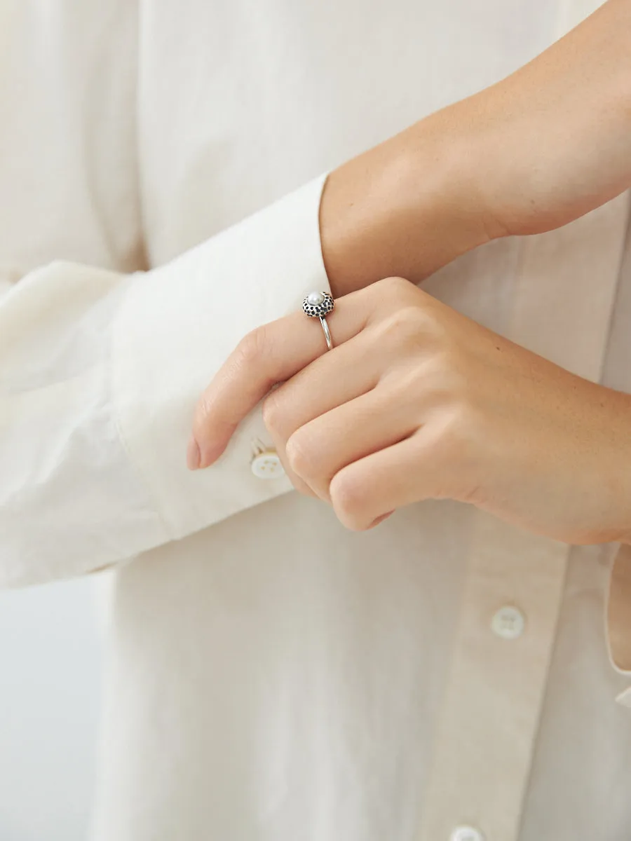 Kina Stackable Ring - Pearl