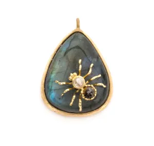 Labradorite Spider Pendant