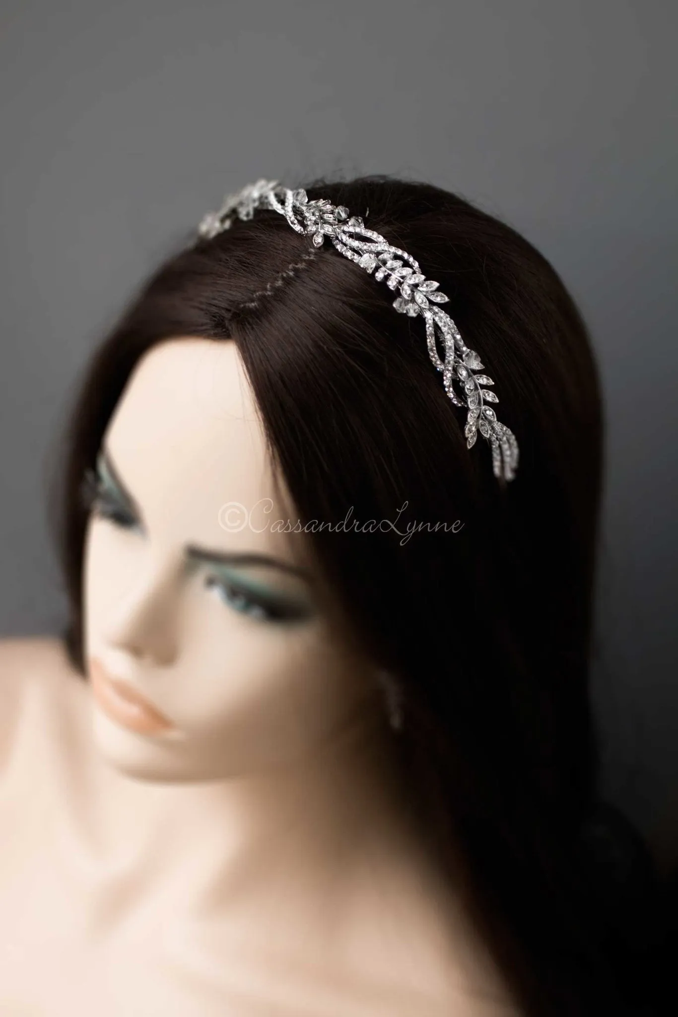 Leafy Antique Silver Bridal Headband