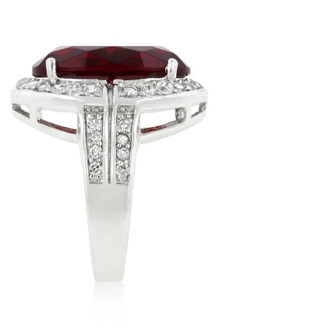 Lina Vintage Ruby Red Oval Cocktail Ring | 17ct