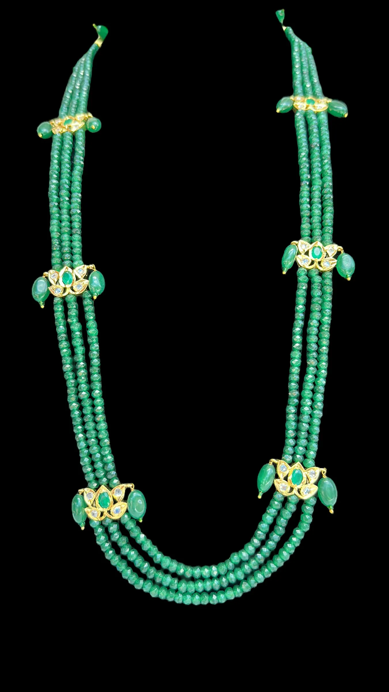 LN49 Raina green beads   necklace ( SHIPS IN 2 WEEKS )