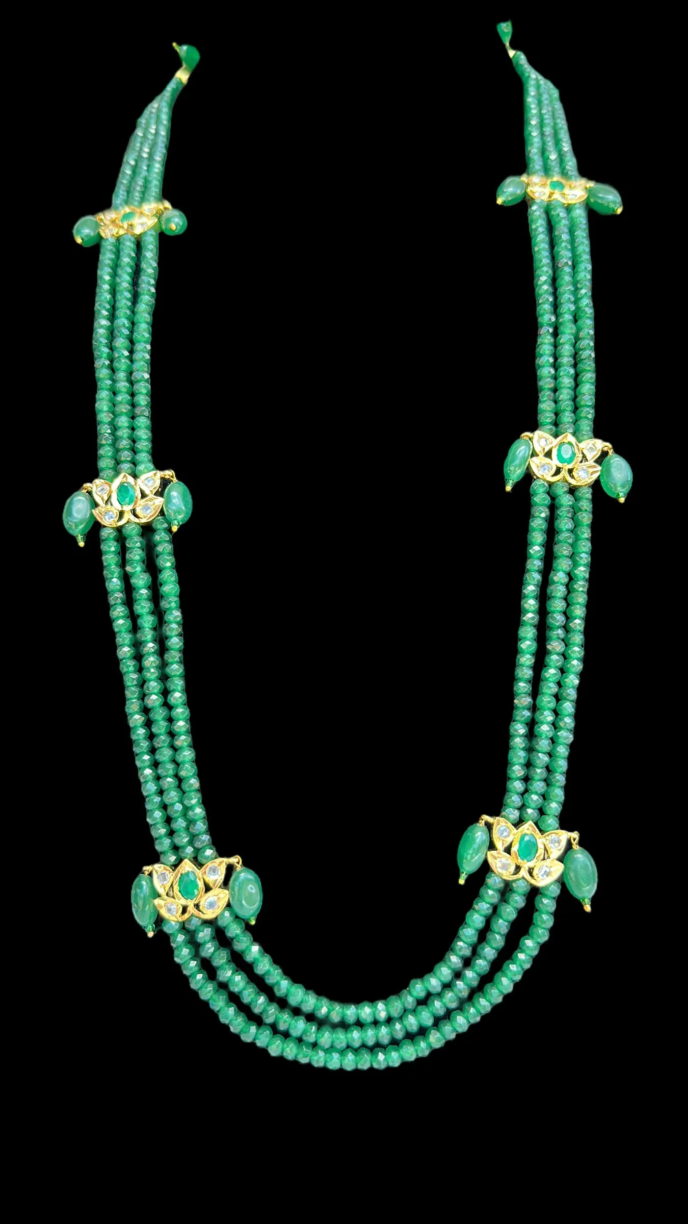 LN49 Raina green beads   necklace ( SHIPS IN 2 WEEKS )