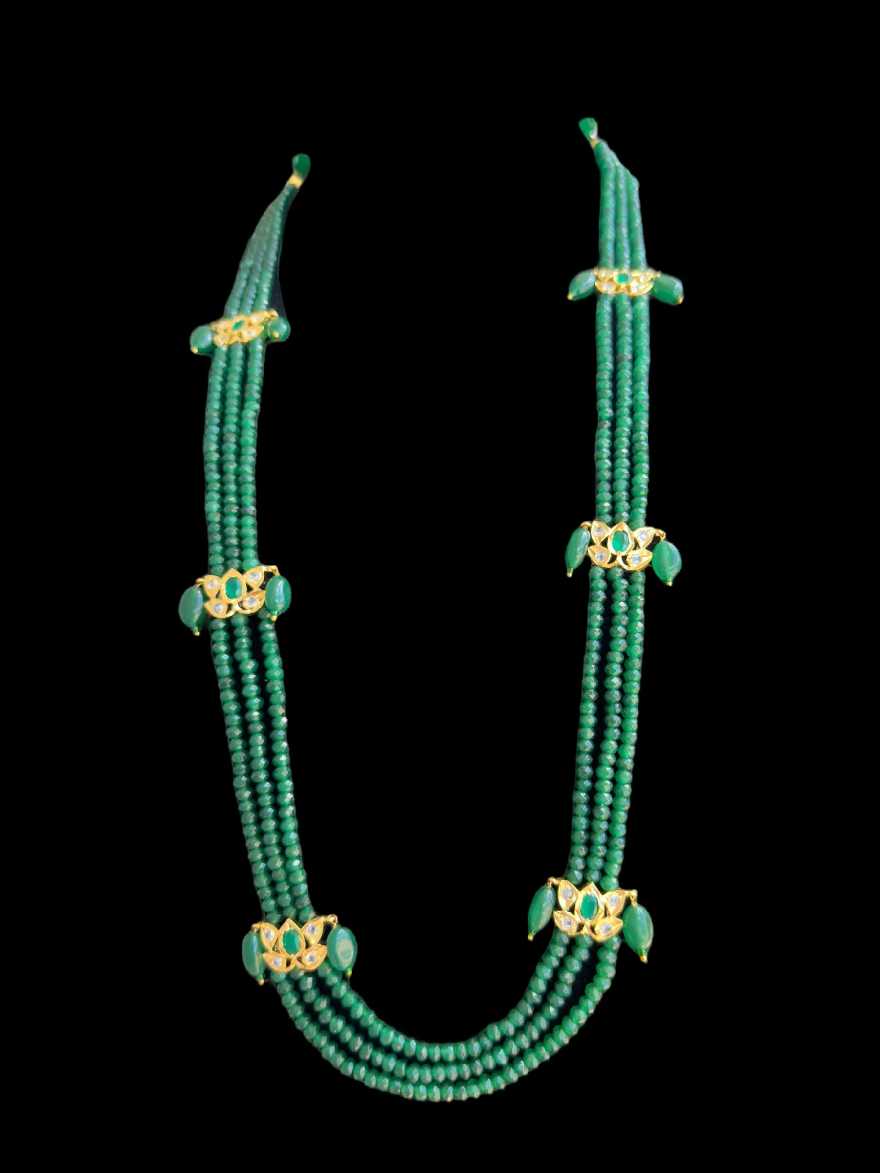 LN49 Raina green beads   necklace ( SHIPS IN 2 WEEKS )