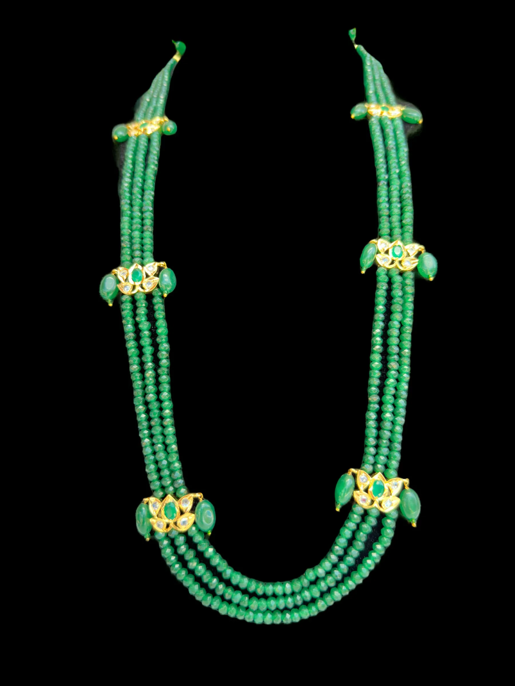 LN49 Raina green beads   necklace ( SHIPS IN 2 WEEKS )