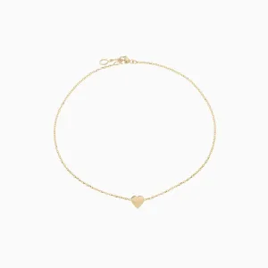 Love Letters Gold Heart Anklet