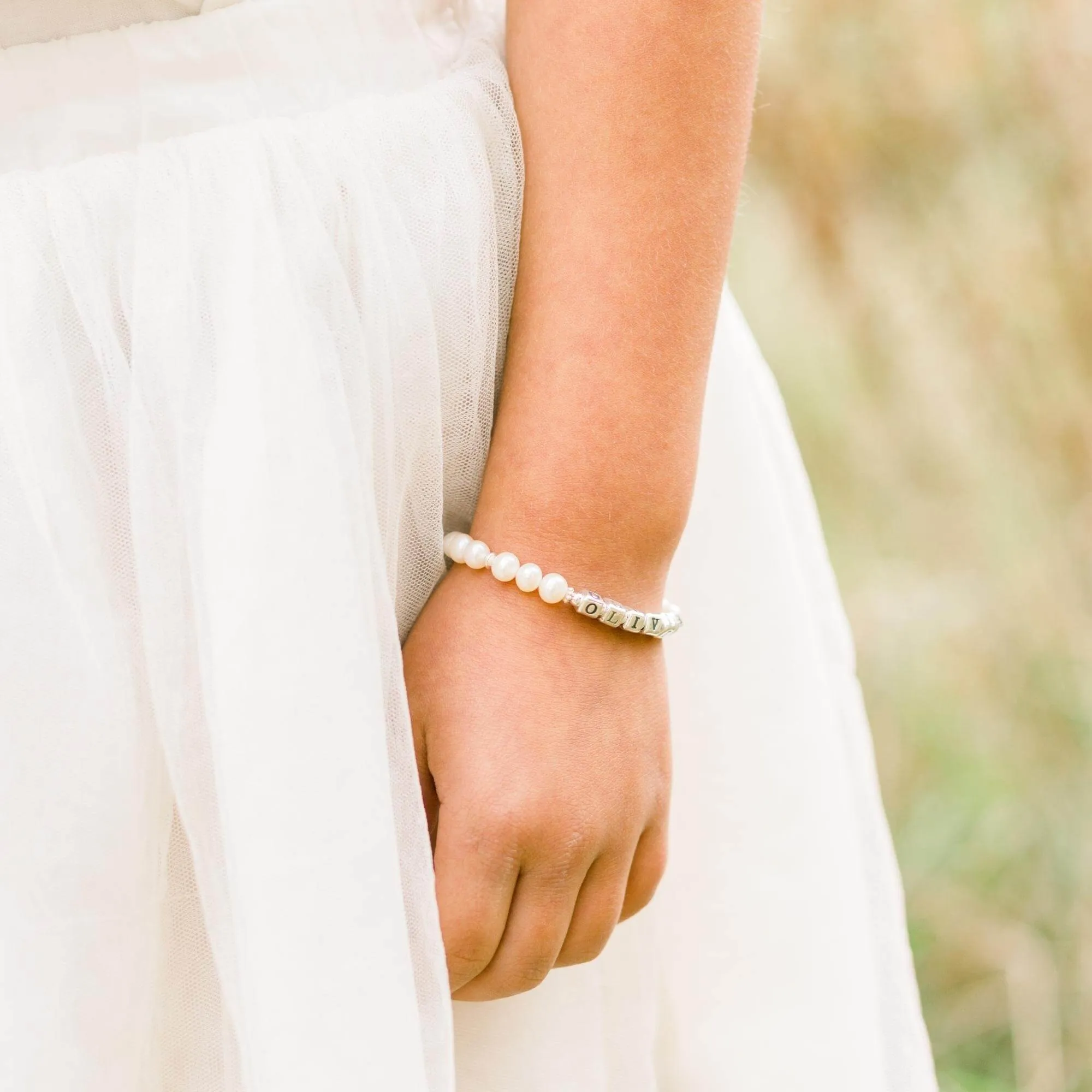 Lovely Pearl Name Bracelet