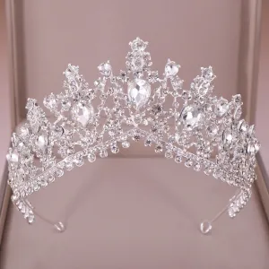 Luxury Crystal Rhinestone Bridal Crown Wedding Tiara