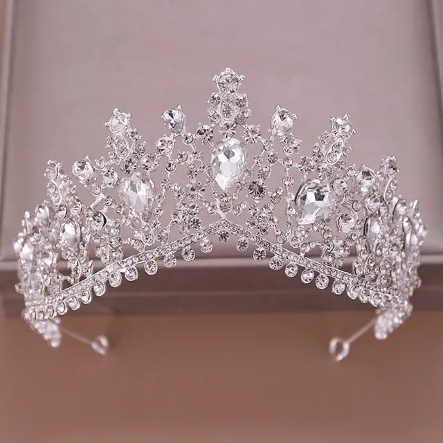 Luxury Crystal Rhinestone Bridal Crown Wedding Tiara