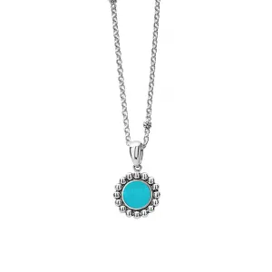 Maya Turquoise Circle Pendant Necklace