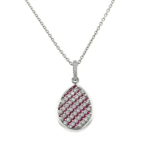 Miiori Diamond and Ruby Pendant Necklace