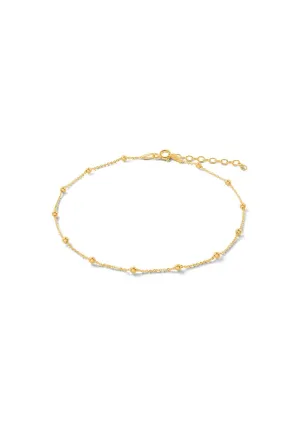 Mini Bubble Anklet Gold