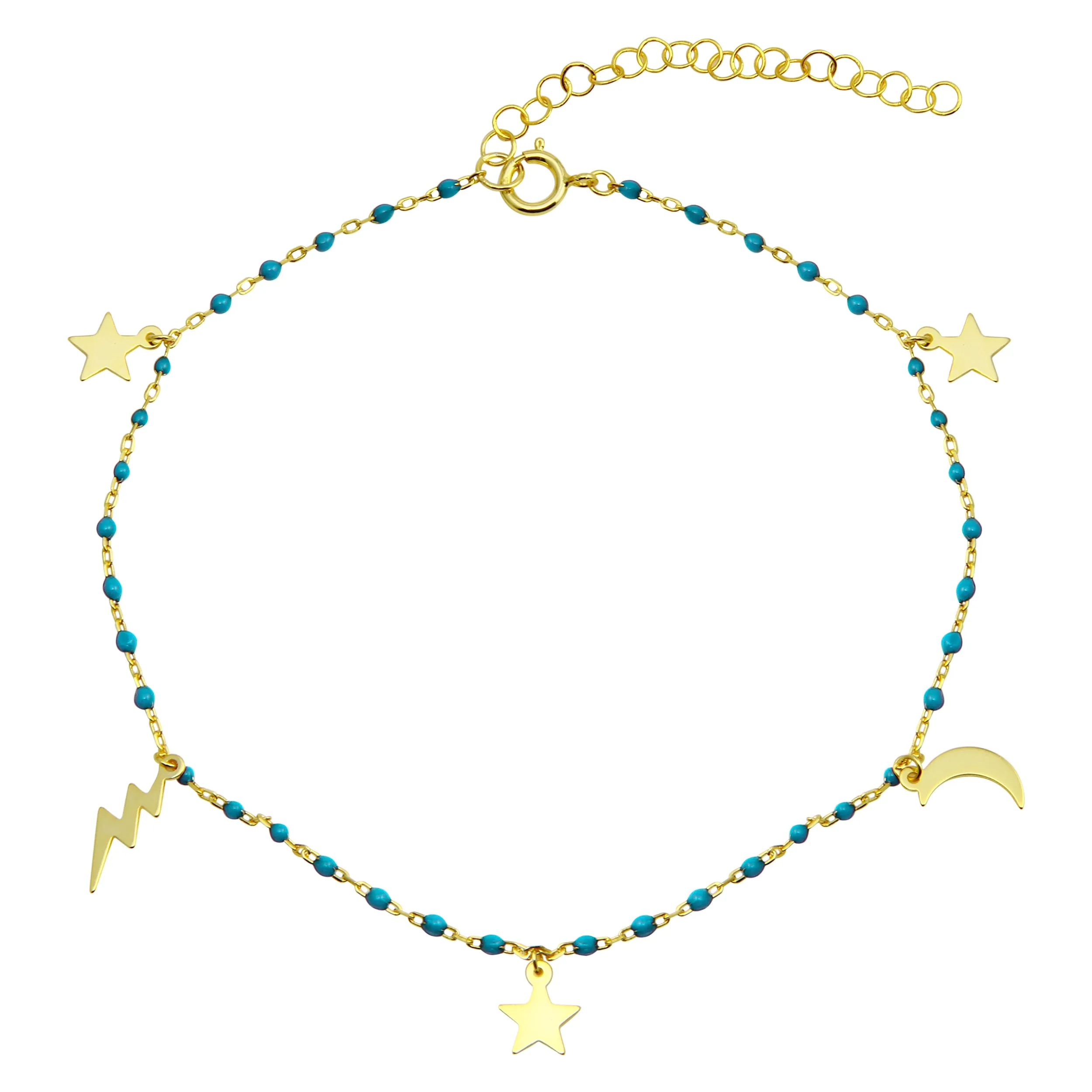 Moon and Stars Anklet