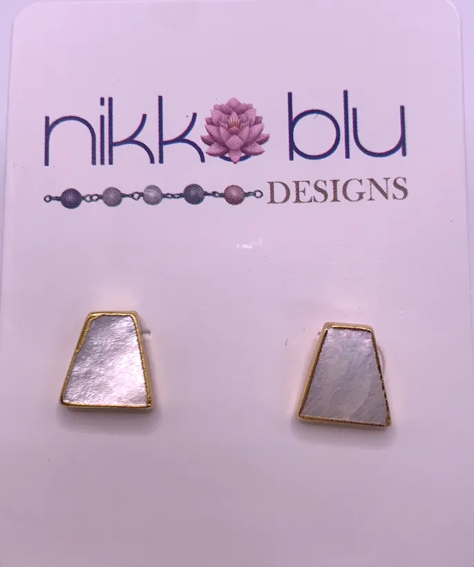 Mother Of Pearl Stud Earrings