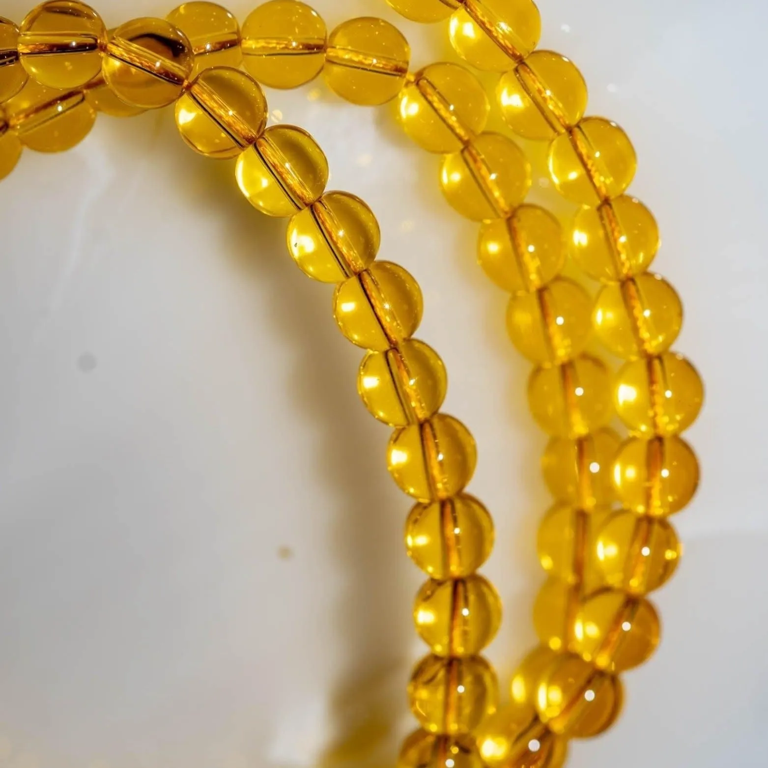 Natural Citrine Beaded Necklace