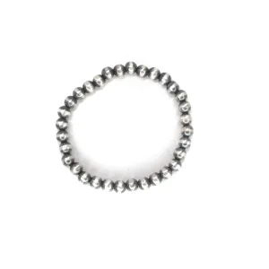 Navajo Pearl Stretch Bracelet  - 6mm