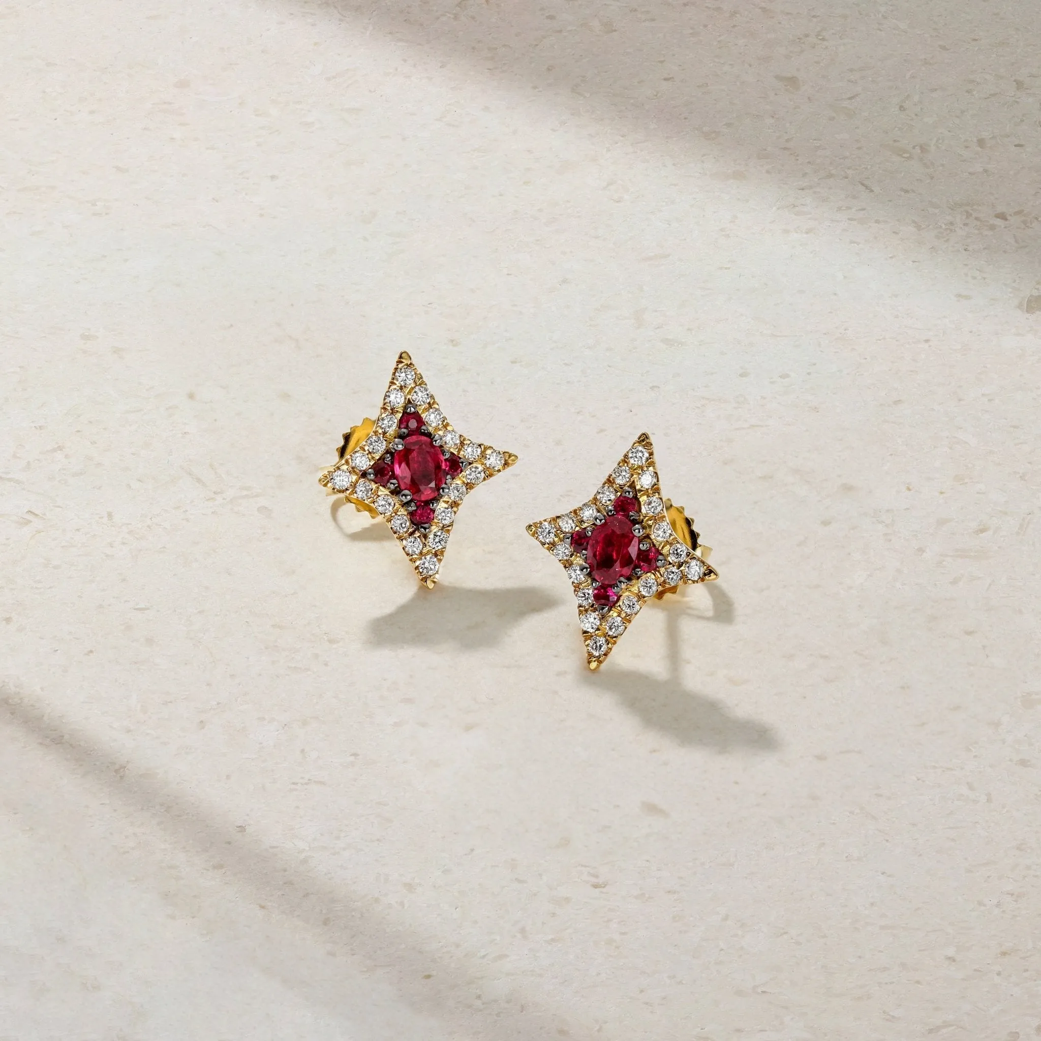 Notte Ruby and Diamond Earrings