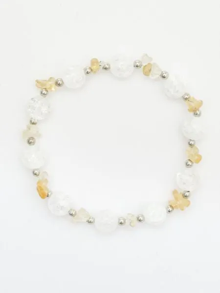 NOV Birthstone Citrine x Cracked Crystal Bracelet