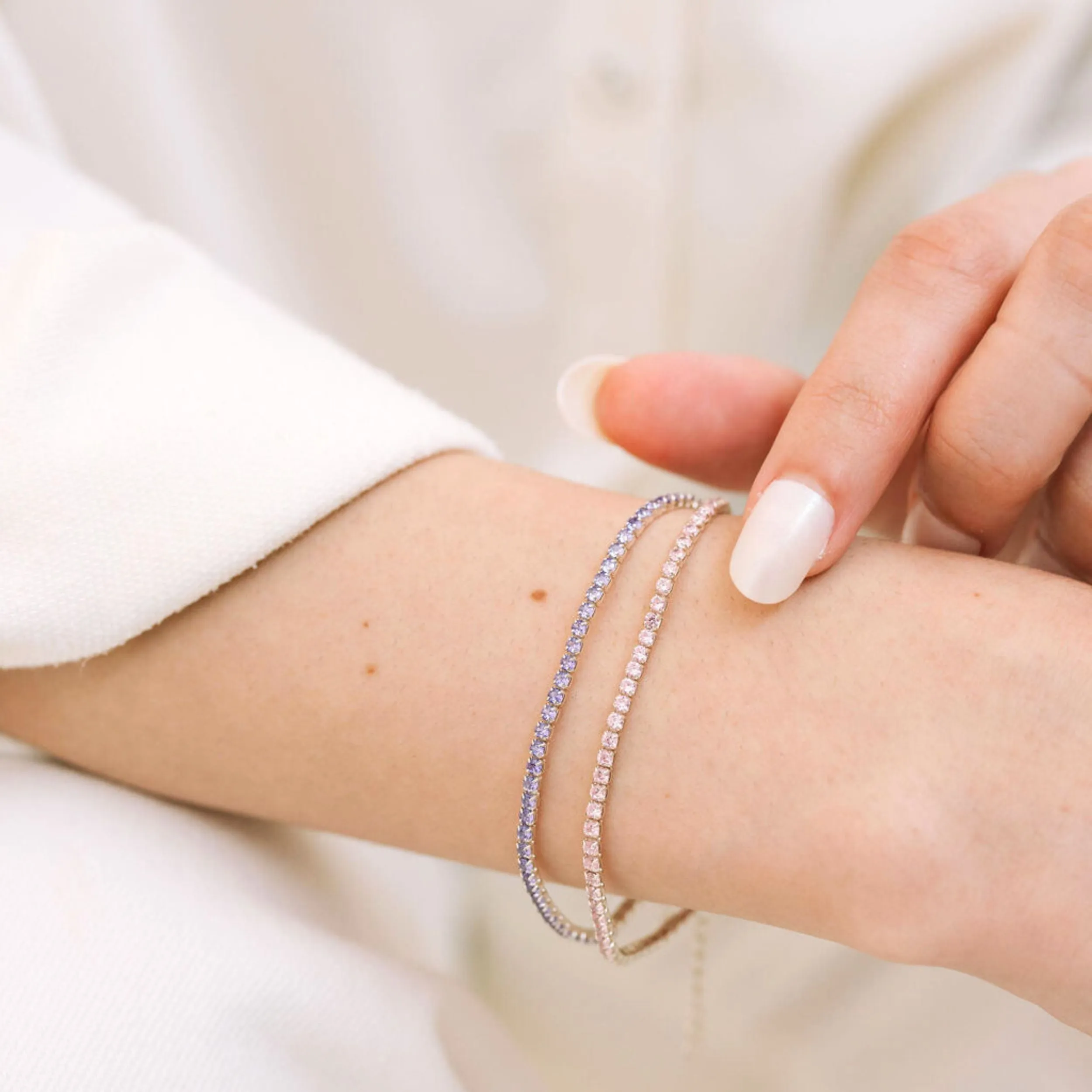 November Citrine Birthstone Tennis Bracelet