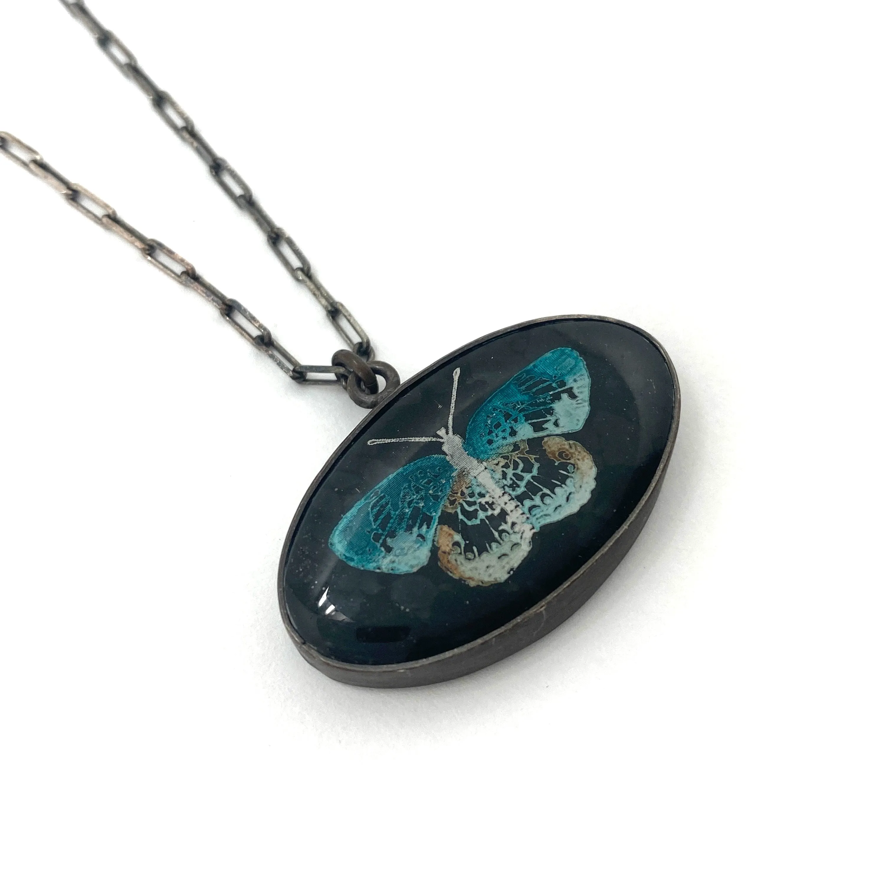 Onyx Butterfly Pendant