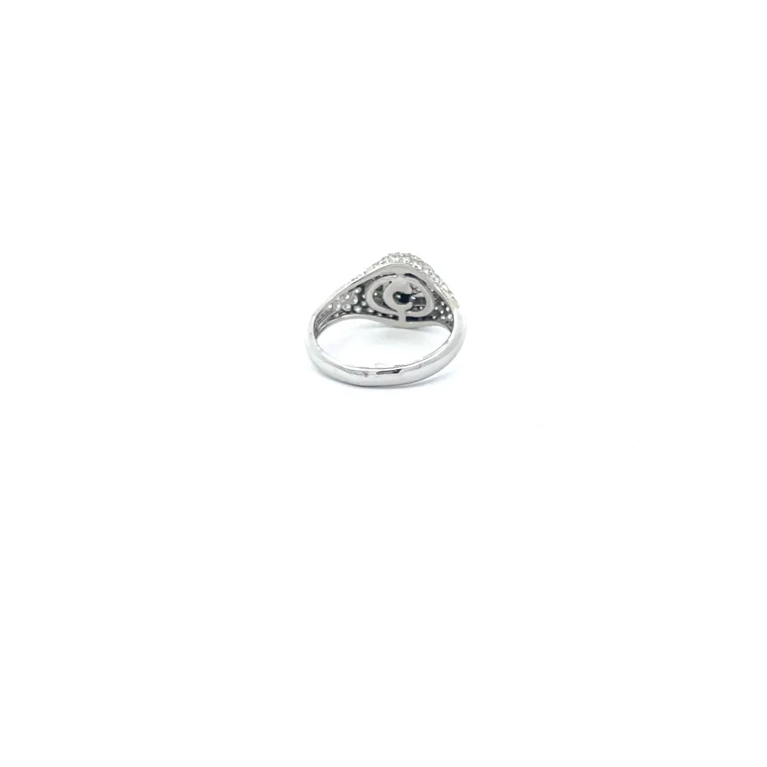 Pave` Diamond Signet Pinky Ring