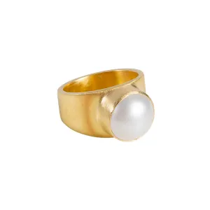 PEARL DOME RING - GOLD