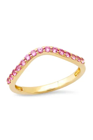 Pink Sapphire Contour Ring