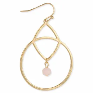 Pink Stone Drop Earrings