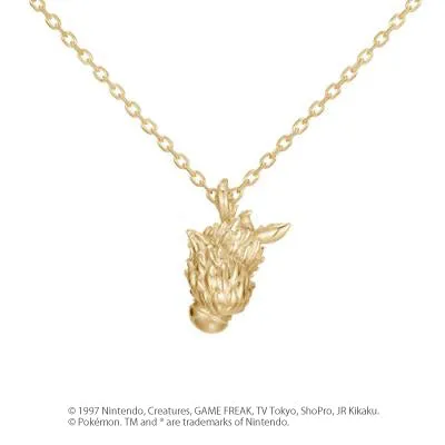 [Pokémon]Flareon & Pokéball necklace K18 yellow gold