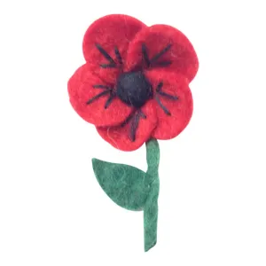 Poppy Felt Brooch by Amica