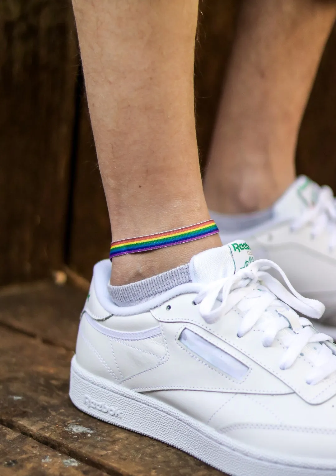 Pride ankle bracelet for men, rainbow flag strap ankle bracelet