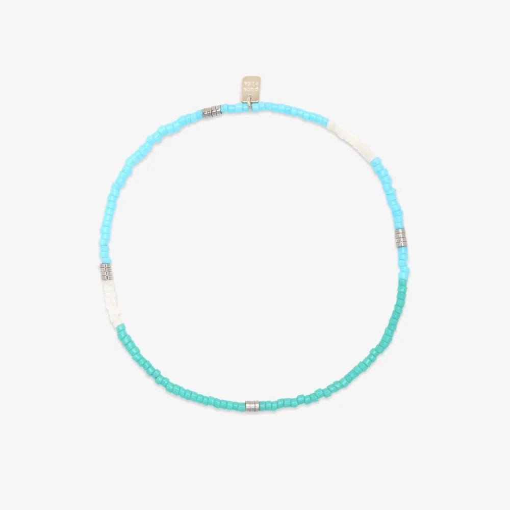 Pura Vida STRETCH ANKLET - SEAFOAM DREAM