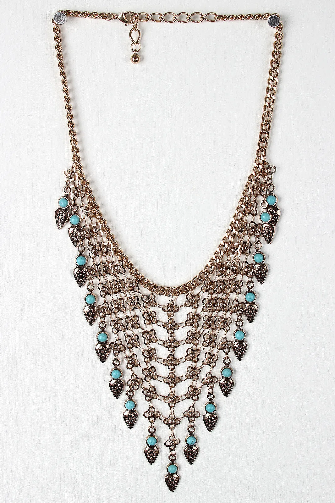 Quatrefoil Chain Statement Necklace