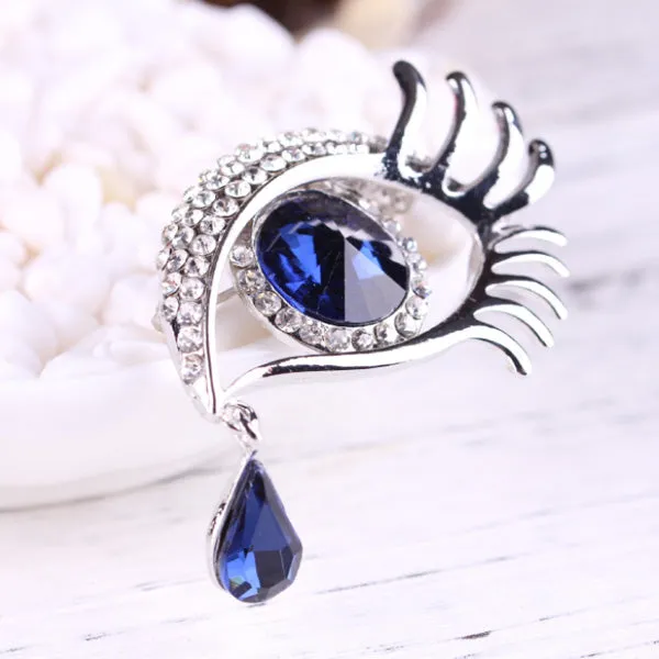 Rhinestone Angel Teardrop Brooch 水鑽天使之淚水滴胸針