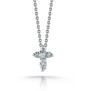 Roberto Coin TINY TREASURES DIAMOND Large BABY CROSS NECKLACE Pendant