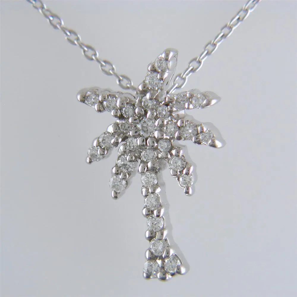 Roberto Coin Tiny Treasures Palm Tree Pendant Necklace 001236AWCHX0