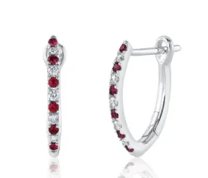 Ruby and Diamond Earrings