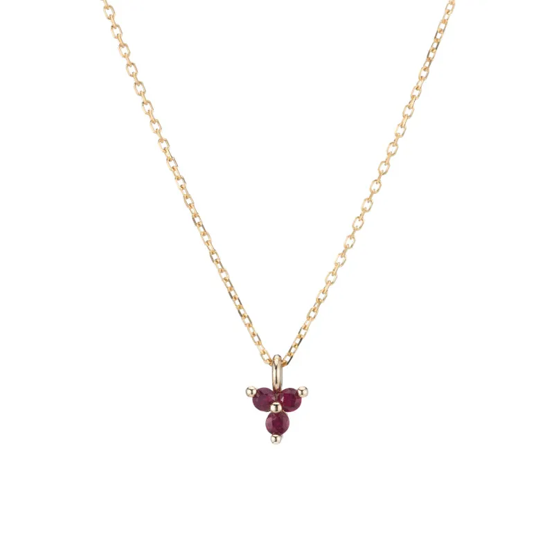 Ruby Triad Necklace (ready to ship option)*