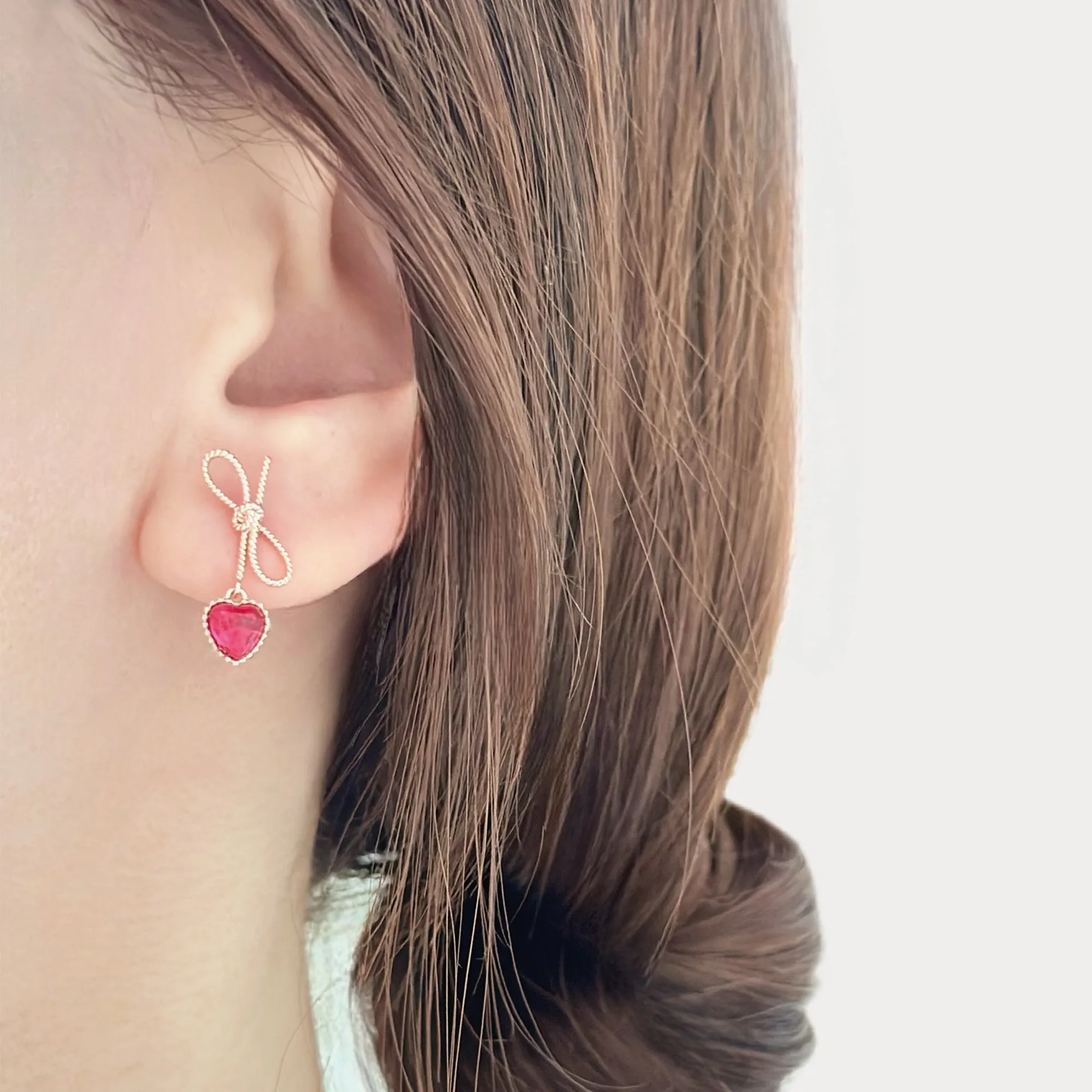 Ruby Viola Earrings