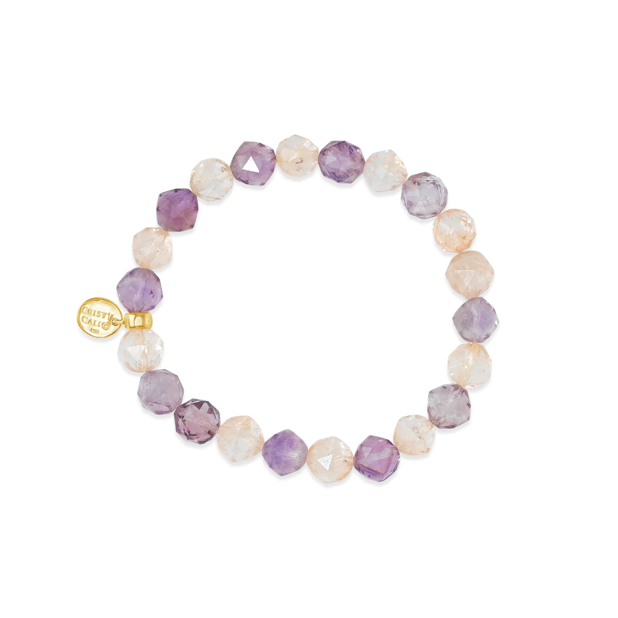 Rue Toulouse Amethyst & Citrine Signature Stretch Bracelet