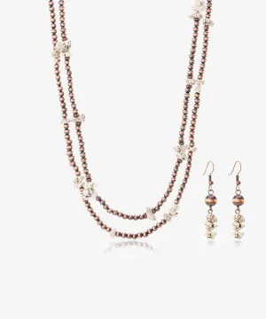 Rustic Couture's Bohemian Pendant Necklace Earrings Set