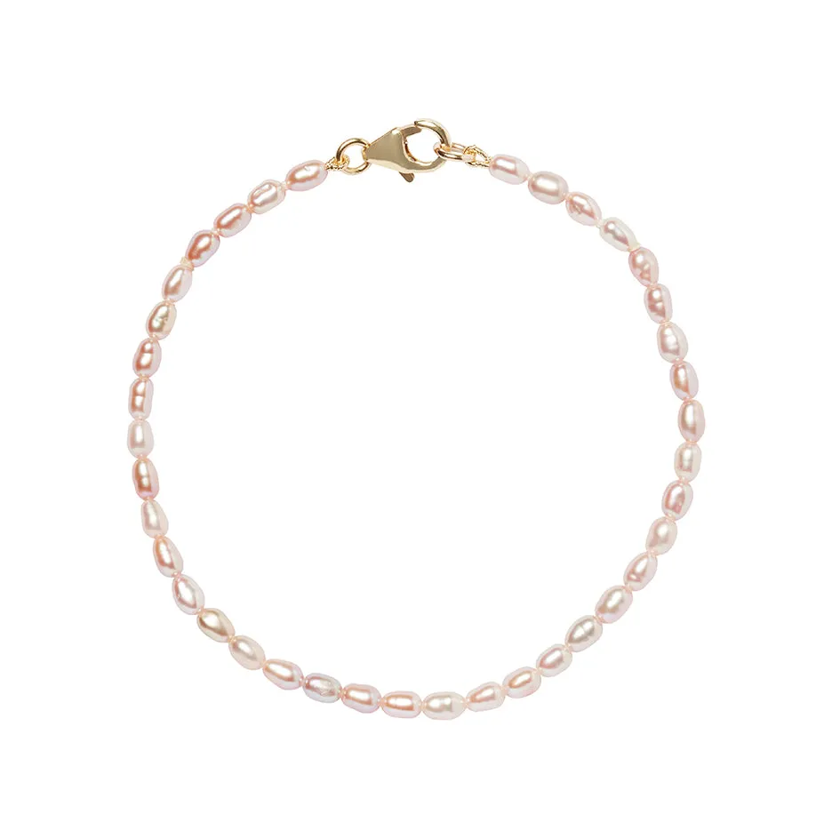 Seed Pearl Bracelet Pink