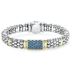 Signature Caviar Blue Sapphire Caviar Bracelet | 9mm