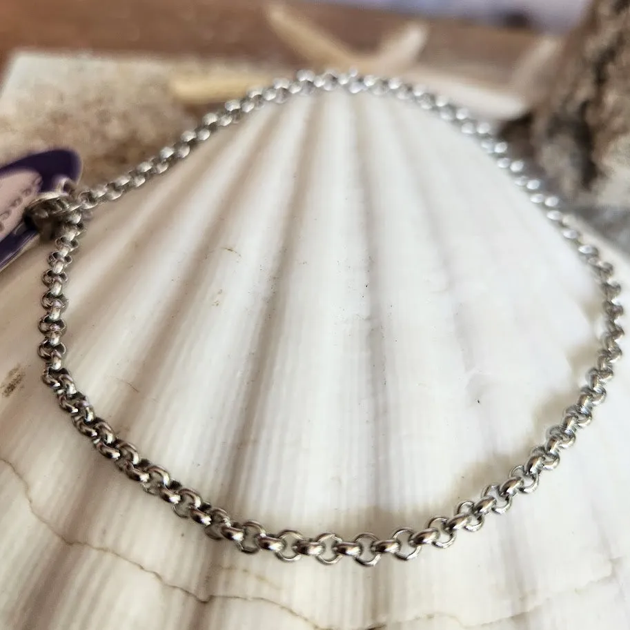 SILVER BELCHER ANKLET - WATERPROOF