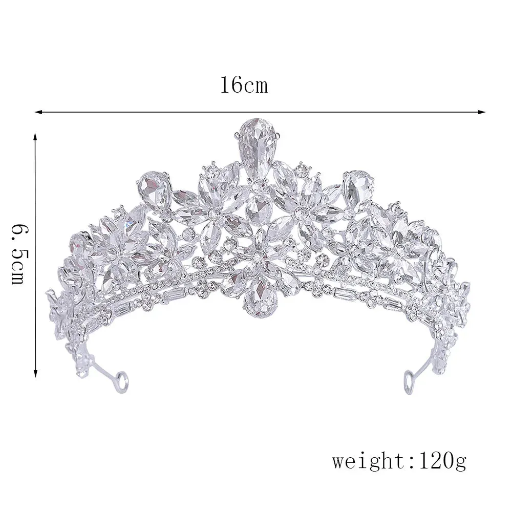 Silver Color Rhinestone Crystal Bridal Tiaras-Crowns- For Brides or Quinceaneras