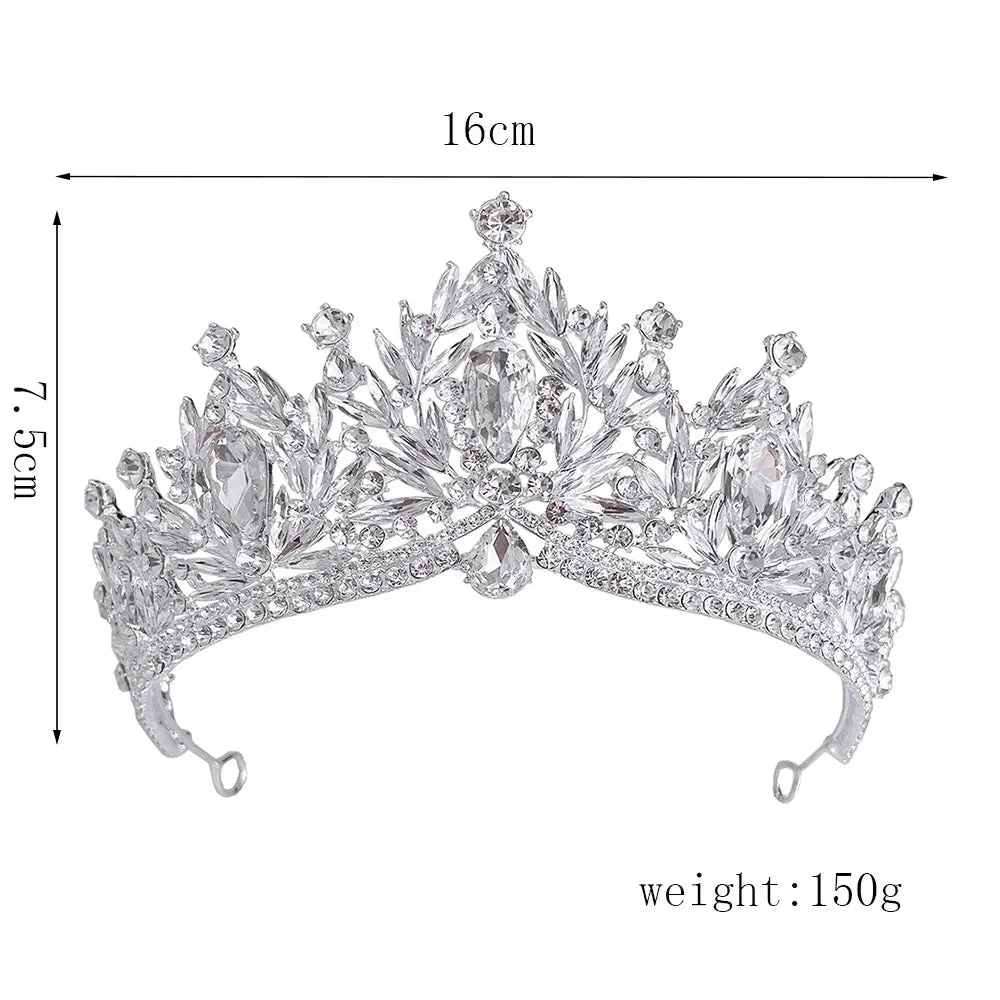 Silver Color Rhinestone Crystal Bridal Tiaras-Crowns- For Brides or Quinceaneras