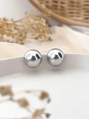 Silver Domb Shaped Earrings